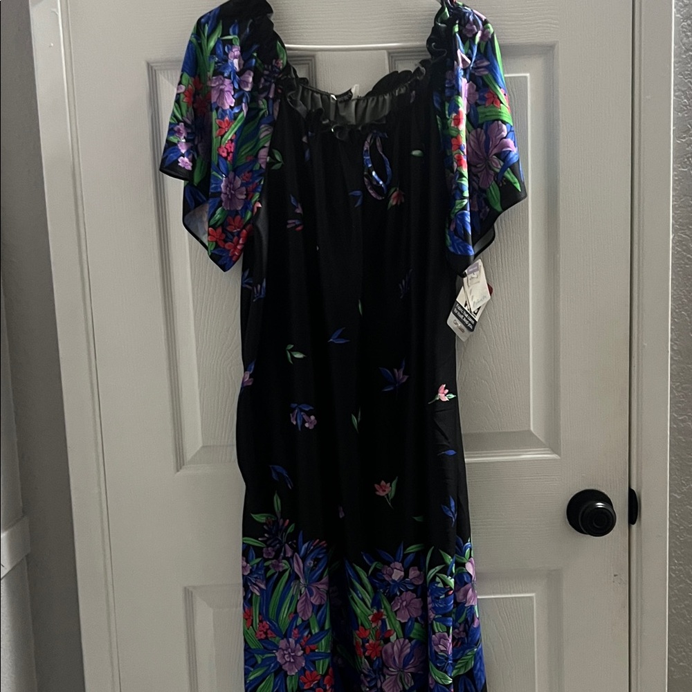 Floral Black Dress